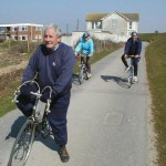Peter Holland with Sonia Holmes and Kevin Hall at Winchelsea Beach on one of the first Tuesday Runs