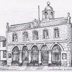 Rye Town Hall drawing by Brian Hargreaves
