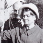 Mrs. Henry J. Wood lays the Foundation Stone for Badger Gate