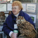 Beverley Delafield from the Tomar Owl and Bird Sanctuary with a rescued